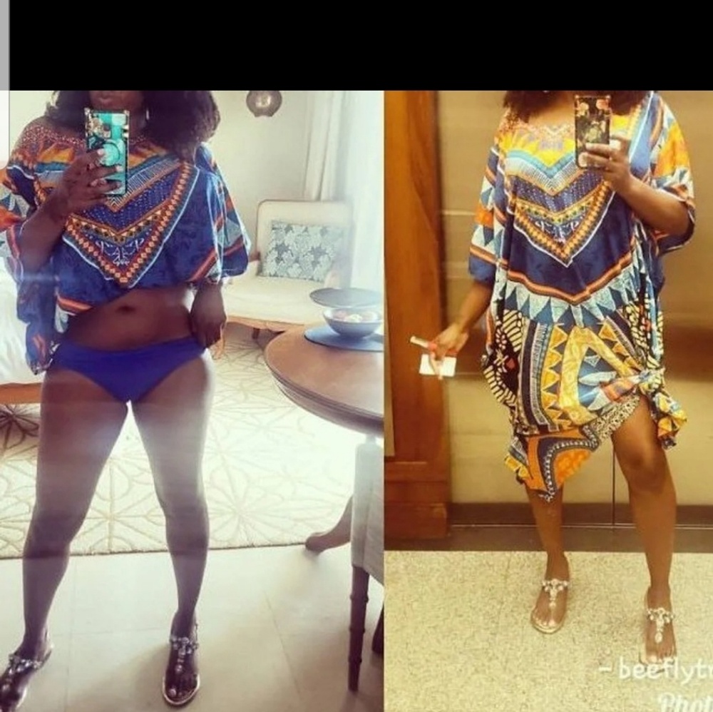 African print dress